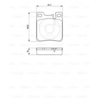BOSCH 0 986 424 547 - Jeu de 4 plaquettes de frein avant