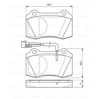 Jeu de 4 plaquettes de frein avant BOSCH 0 986 424 579