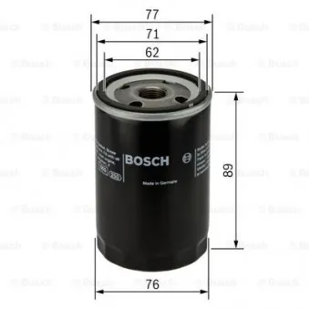 Filtre à huile BOSCH 0 986 452 068 pour FORD MONDEO 1.8 SCi - 130cv