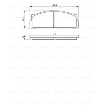 Jeu de 4 plaquettes de frein arrière BOSCH OEM 5951868