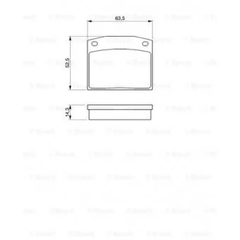 BOSCH 0 986 464 852 - Jeu de 4 plaquettes de frein avant