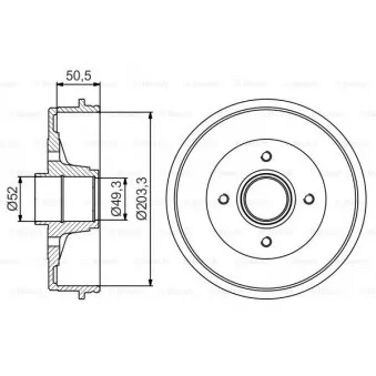 BOSCH 0 986 477 170 - Tambour de frein