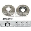 NIPPARTS J3300512 - Jeu de 2 disques de frein avant
