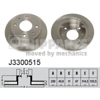 Jeu de 2 disques de frein avant NIPPARTS OEM 5171202110