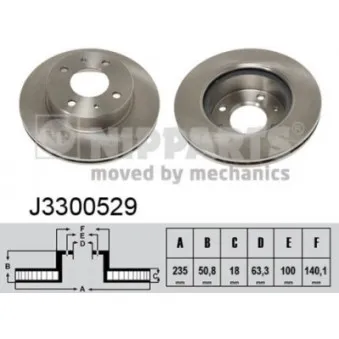 Jeu de 2 disques de frein avant NIPPARTS OEM 5171202551