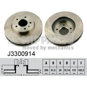 NIPPARTS J3300914 - Jeu de 2 disques de frein avant