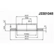 NIPPARTS J3301048 - Jeu de 2 disques de frein avant