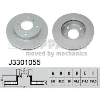 Jeu de 2 disques de frein avant NIPPARTS OEM 4020690J01 Jeu de 2 disques de frein avant NIPPARTS OEM 4020690J01