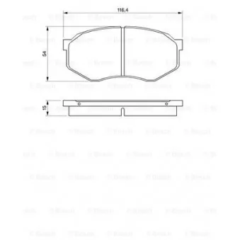 BOSCH 0 986 493 180 - Jeu de 4 plaquettes de frein avant