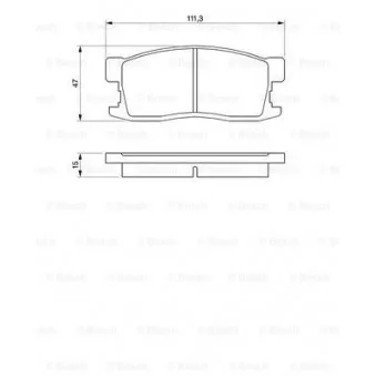 Jeu de 4 plaquettes de frein avant BOSCH 0 986 493 670 pour HONDA CIVIC 1.5 - 86cv