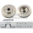 NIPPARTS J3307016 - Jeu de 2 disques de frein avant