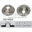 NIPPARTS J3314025 - Jeu de 2 disques de frein arrière