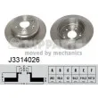 NIPPARTS J3314026 - Jeu de 2 disques de frein arrière