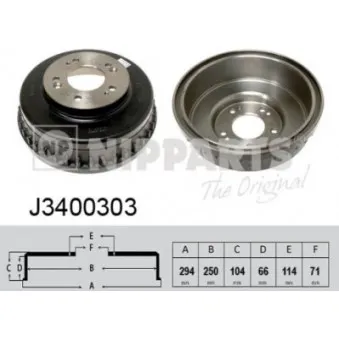 Tambour de frein NIPPARTS OEM 0K55226251A