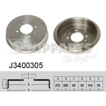 NIPPARTS J3400305 - Tambour de frein