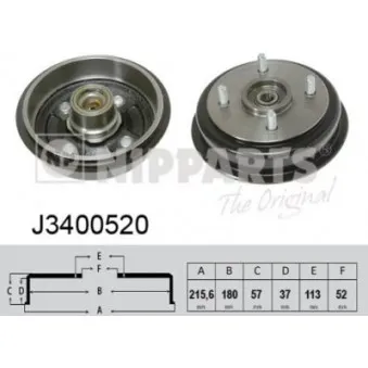 Tambour de frein NIPPARTS OEM 5271002100