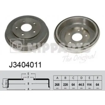 Tambour de frein NIPPARTS OEM 42610S70000