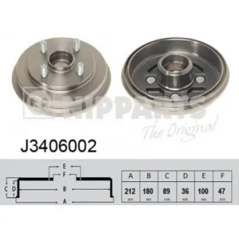 Tambour de frein NIPPARTS OEM 4240387703