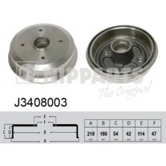NIPPARTS J3408003 - Tambour de frein