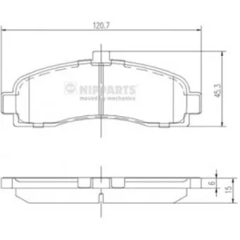 Jeu de 4 plaquettes de frein avant NIPPARTS OEM 410606F626