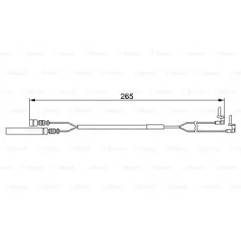 Contact d'avertissement, usure des plaquettes de frein BOSCH OEM 4605400617