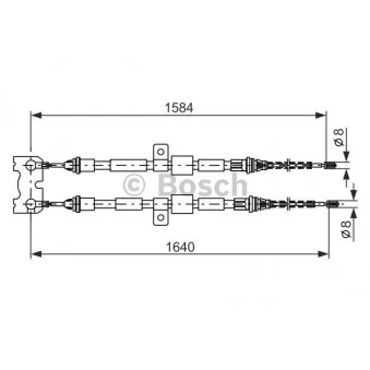 Tirette à câble, frein de stationnement BOSCH OEM 1018642