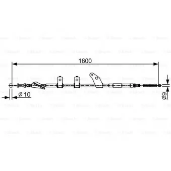 BOSCH 1 987 482 574 - Tirette à câble, frein de stationnement