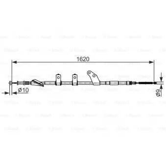 Tirette à câble, frein de stationnement BOSCH 1 987 482 575