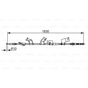 Tirette à câble, frein de stationnement BOSCH OEM 47560S5SE14