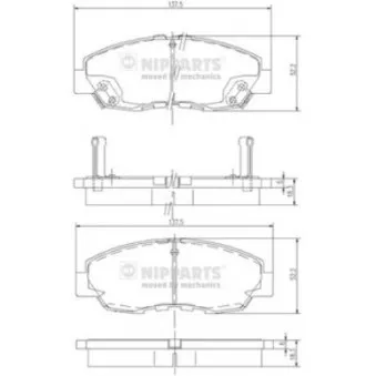 Jeu de 4 plaquettes de frein avant NIPPARTS OEM 45022S10010