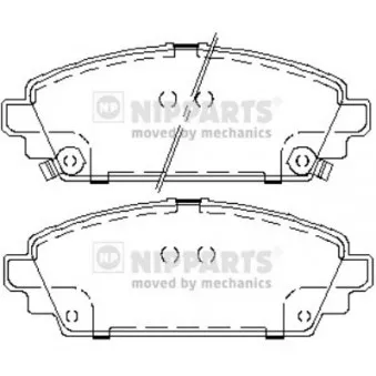 Jeu de 4 plaquettes de frein avant NIPPARTS OEM 45022S1AE64