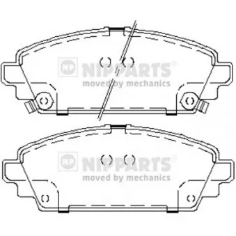 NIPPARTS J3604048 - Jeu de 4 plaquettes de frein avant