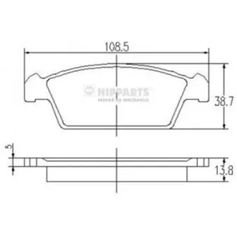Jeu de 4 plaquettes de frein avant NIPPARTS OEM 5520050850