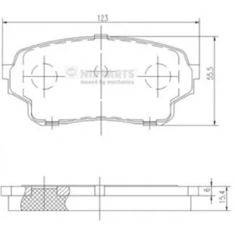 Jeu de 4 plaquettes de frein avant NIPPARTS OEM 5520050J02