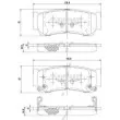 NIPPARTS J3610517 - Jeu de 4 plaquettes de frein arrière