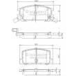 NIPPARTS J3612009 - Jeu de 4 plaquettes de frein arrière