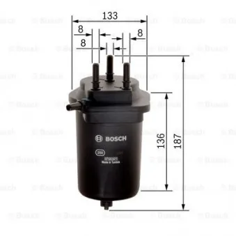 Filtre à carburant BOSCH F 026 402 091 pour RENAULT SCENIC 1.5 DCI - 82cv