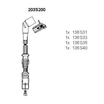 BREMI 203S200 - Kit de câbles d'allumage