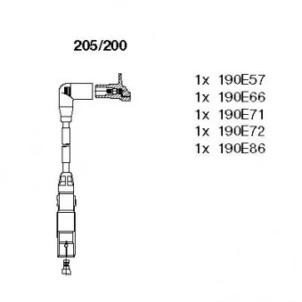BREMI 205/200 - Kit de câbles d'allumage