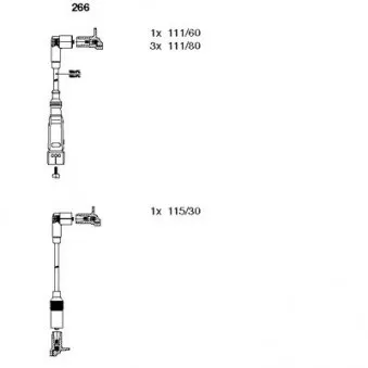 BREMI 266 - Kit de câbles d'allumage