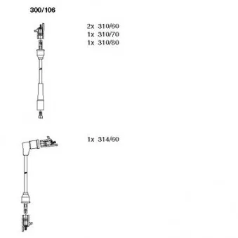 BREMI 300/106 - Kit de câbles d'allumage