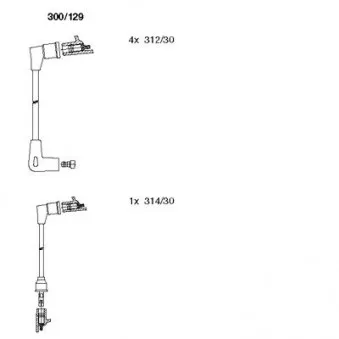 BREMI 300/129 - Kit de câbles d'allumage