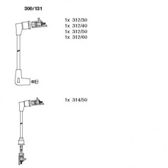 BREMI 300/131 - Kit de câbles d'allumage