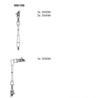 BREMI 300/139 - Kit de câbles d'allumage