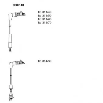 BREMI 300/143 - Kit de câbles d'allumage