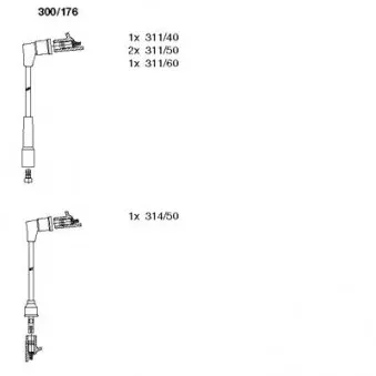 BREMI 300/176 - Kit de câbles d'allumage