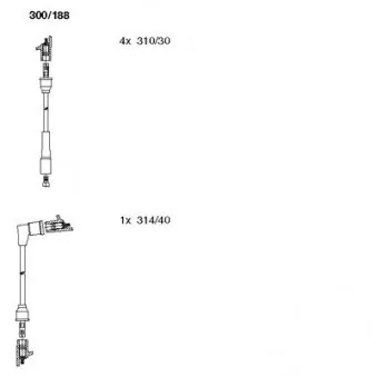 BREMI 300/188 - Kit de câbles d'allumage