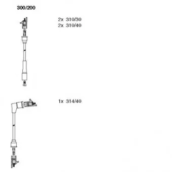 Kit de câbles d'allumage BREMI 300/200