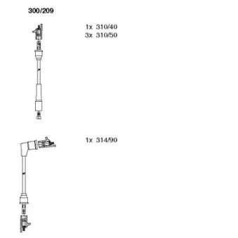 BREMI 300/209 - Kit de câbles d'allumage