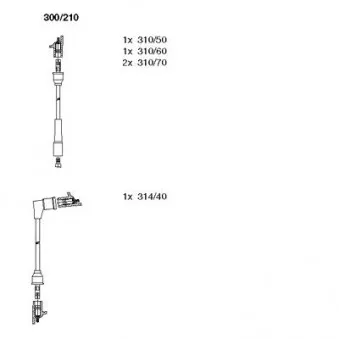 BREMI 300/210 - Kit de câbles d'allumage